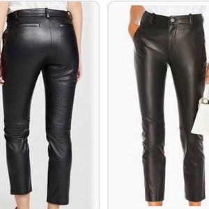 Nili Lotan Montauk Lambskin Leather Pants 4